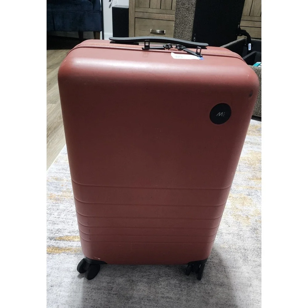 $275 Monos Carry-On Travel Luggage Hardcase - Terracotta Size 22 X 14 X 9